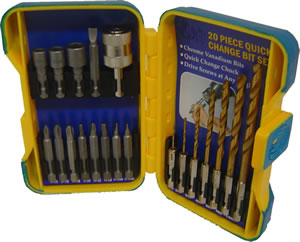 Quick Change Bit Set 20pce  $21.25